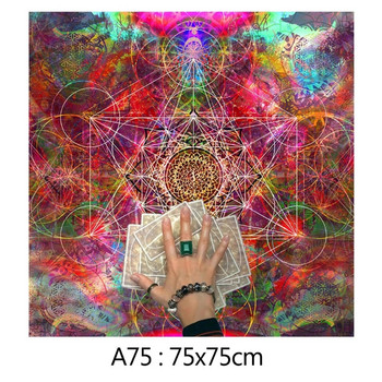 60x60 см покривка за карти Таро фланела геометрична фигура гадаене олтар подложка за карти