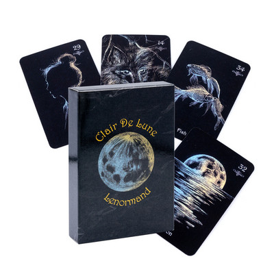 Clair De Lune Lenormand Oracle Card Fate Divination Family Party Paper Cards Game Tarot Oracle Divination Deck Астрологични карти