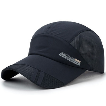 Външни черни водоустойчиви бързосъхнещи шапки за мъже, жени, спортна шапка за голф, риболов, регулируема лятна унисекс бейзболна шапка