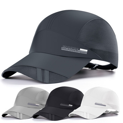 Välistingimustes kasutatavad mustad veekindlad kiirelt kuivavad mütsid meestele, naiste spordigolfi kalapüügimüts, reguleeritav suvine unisex pesapallimüts