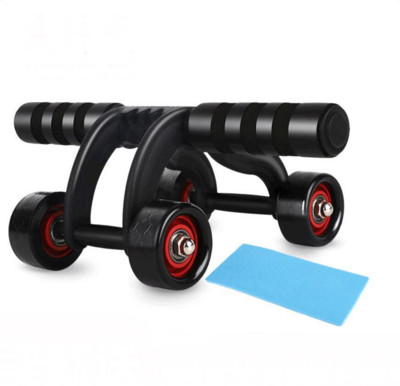 4 колела Ab Roller For Core Workout Abdominal Trainers със съпротивителни ленти, подложка за коленете, идеално оборудване за домашна гимнастика за мъже, жени