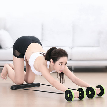 Πολυλειτουργικά μπουκλάκια κοιλιακών μυών Ρυθμιζόμενης δύναμης Κοιλιακή άσκηση Γυμναστήριο Εξοπλισμός σπιτιού Roller Abdominal Unisex