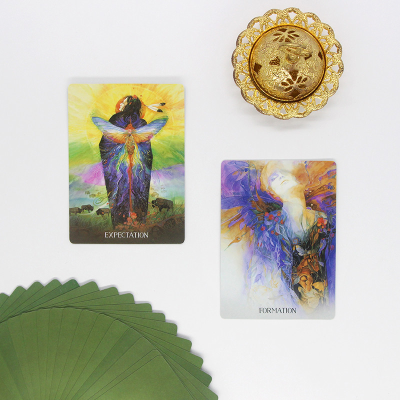 2023 m. karštos SACRED EARTH ORACLE Taro paslaptingos kortos su vadovu, būrimo draugo vakarėlio žaidimo dovana