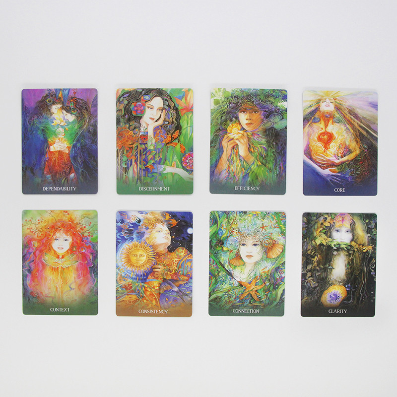 2023 m. karštos SACRED EARTH ORACLE Taro paslaptingos kortos su vadovu, būrimo draugo vakarėlio žaidimo dovana