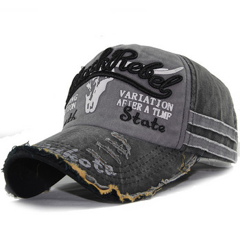 Мъжка шапка за голф Дамска ретро платнена дънкова шапка с букви Пачуърк Винтидж бейзболна шапка Унисекс шапка със закопчалка Есенни хип-хоп шапки Лято