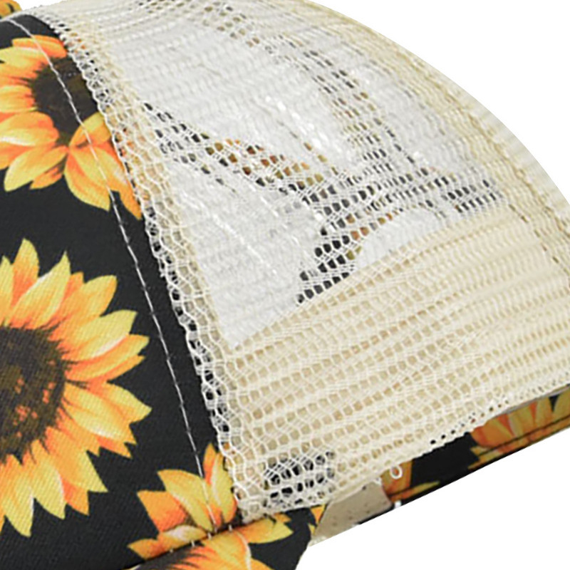 Kvėpuojančios tinklinės saulėgrąžų beisbolo kepurės moterims, vyrams, lauke, sportui, laipiojimui, žvejybai, golfui, kepuraitėms nuo saulės, reguliuojamos arklio uodega