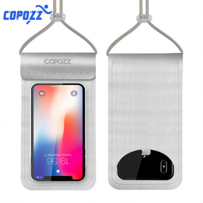 Водоустойчив калъф за телефон COPOZZ за iPhone X/8/7/6S Plus/Samsung S7 Плуване Гмуркане с шнорхел Ски Гмуркане Подводни мобилни чанти Калъф