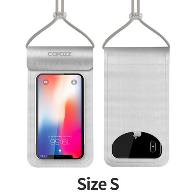 COPOZZ vízálló telefontáska iPhone X/8/7/6S Plus/Samsung S7 úszáshoz, sznorkelezéshez, síeléshez, búvárkodáshoz, víz alatti mobiltáskákhoz