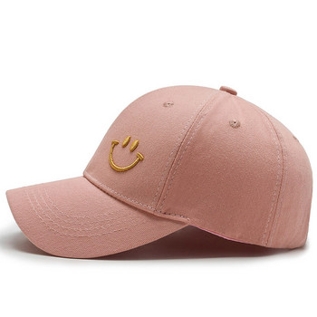 Μασίφ γυναικείο καπέλο γκολφ Καλοκαιρινό αντηλιακό καπέλο χαμόγελο Χαρακτήρα κέντημα Casual ρυθμιζόμενο ανδρικό καπέλο μπέιζμπολ γκολφ Sunhat