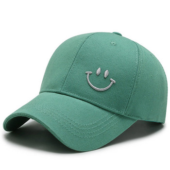 Масивна шапка за голф Дамска лятна слънцезащитна шапка Усмивка с бродерия на герои Ежедневна регулируема мъжка шапка със слънчева шапка Голф бейзболна шапка