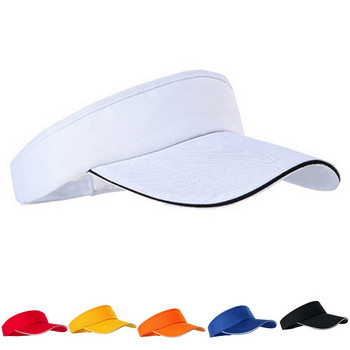 Άδειο επάνω γείσο γυναικεία αντηλιακά καπέλα Ανδρικό βαμβακερό καπάκι ρυθμιζόμενο για τρέξιμο γκολφ τένις Unisex