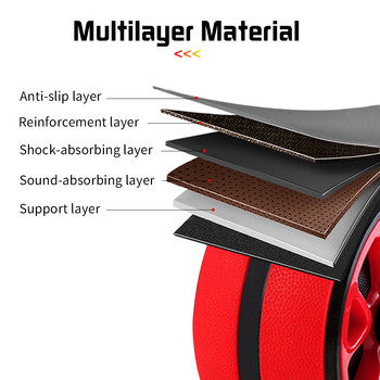 Silent TPR Abdominal Roller Trainer Fitness Equipment Gym Home Exercise Body Building Roller Belly Core Trainer