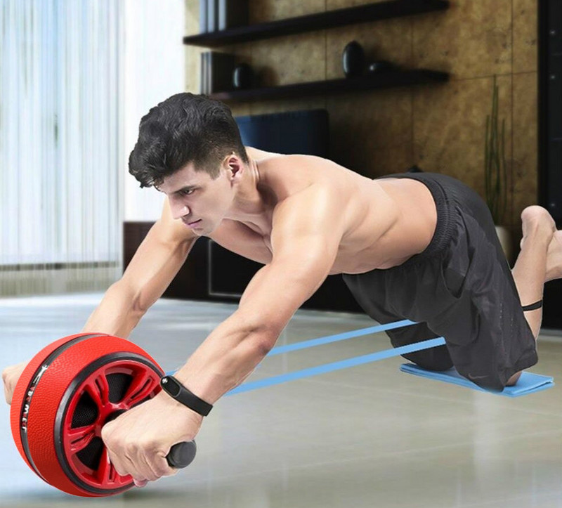 Silent TPR Abdominal Roller Trainer Fitness Equipment Gym Home Exercise Body Building Roller Belly Core Trainer