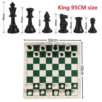 65/75/95 χιλιοστά σκακιστικά κομμάτια για ενήλικες παιδιά Σκάκι πνευματικά παιχνίδια Πλαστικά παιχνίδια σκακιού πρωταθλήματος χαρακτήρων
