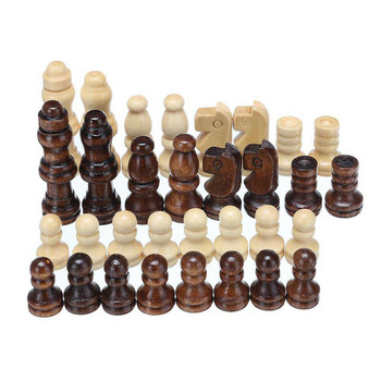 24x24CM 3in1 Международен шахматен комплект Дървен сгъваем шах Развлечение на закрито Преносима настолна игра Checker Подарък за рожден ден за дете