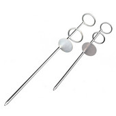 Horgászbot talajtartó rozsdamentes acél állítható betétek Egyszerű konzol horgásztartozékok fém dupla gyűrű beillesztéséhez