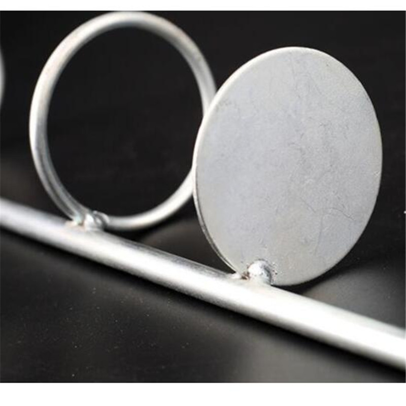 Horgászbot talajtartó rozsdamentes acél állítható betétek Egyszerű konzol horgásztartozékok fém dupla gyűrű beillesztéséhez