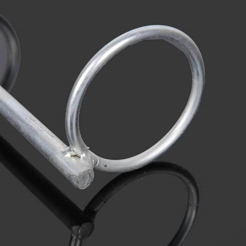 Horgászbot talajtartó rozsdamentes acél állítható betétek Egyszerű konzol horgásztartozékok fém dupla gyűrű beillesztéséhez