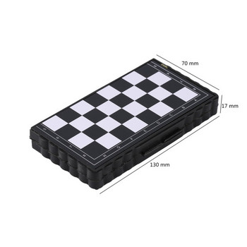 1 Σετ Μίνι Διεθνές Σκάκι Πτυσσόμενο Μαγνητικό Πλαστικό Επιτραπέζιο Παιχνίδι Φορητό παιδικό παιχνίδι Φορητό σετ σκακιού εξωτερικού χώρου
