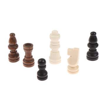 Шахматен комплект 2-инчови кралски фигури Шахматна игра Пешки Фигурка Табла Фигури Дървени шахматни фигури Аксесоари за забавление