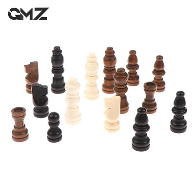 Set de șah 2 inch King Figures Joc de șah Pioni Figurină Backgammon Piese Piese de șah din lemn Accesorii de divertisment