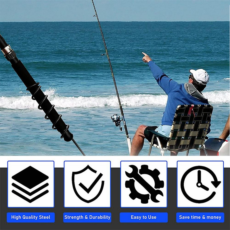 Suport pentru undiță de pescuit în spirală, 2 buc