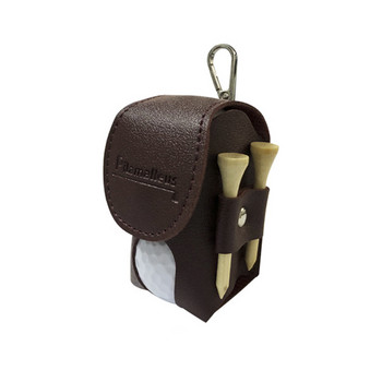 Τσάντα αποθήκευσης Mini Golf Ball με 2 Tees Double Ball Bag Portable PU Δερμάτινο μαλακό πολύχρωμο τσαντάκι μέσης Αξεσουάρ γκολφ