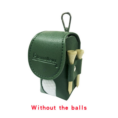 Geantă de depozitare pentru mini mingi de golf cu 2 teuri Geantă portabilă din piele PU, moale, colorată, pentru talie Accesorii pentru golf