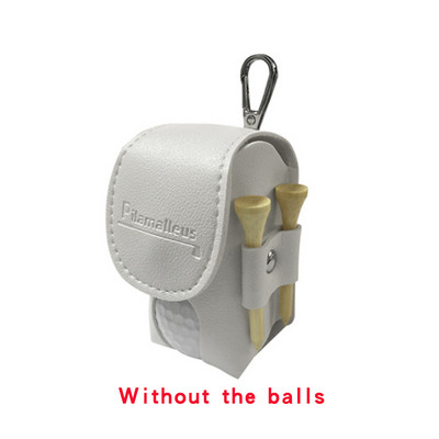 Geantă de depozitare pentru mini mingi de golf cu 2 teuri Geantă portabilă din piele PU, moale, colorată, pentru talie Accesorii pentru golf