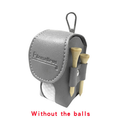 Geantă de depozitare pentru mini mingi de golf cu 2 teuri Geantă portabilă din piele PU, moale, colorată, pentru talie Accesorii pentru golf