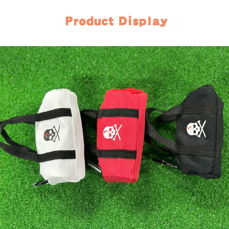 Τσάντα χειρός μίνι γκολφ με πόρπη με φερμουάρ Skull Polyester φορητή αποθήκευση μπάλας γκολφ Τσάντα μόδας προμήθειες γκολφ