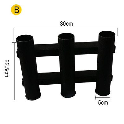 Meškerės laikiklio laikiklis su lizdais Vietą taupantis 3 vamzdžių jungties tvirtinimo kronšteinas sūraus vandens gėlo vandens didmeninei prekybai
