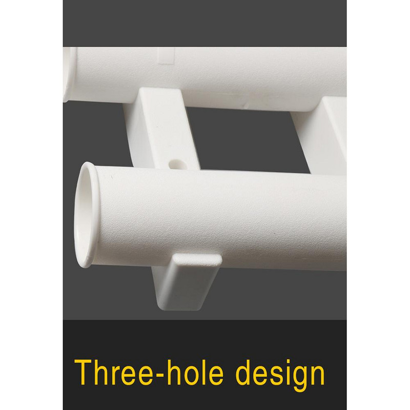 Meškerės laikiklio laikiklis su lizdais Vietą taupantis 3 vamzdžių jungties tvirtinimo kronšteinas sūraus vandens gėlo vandens didmeninei prekybai