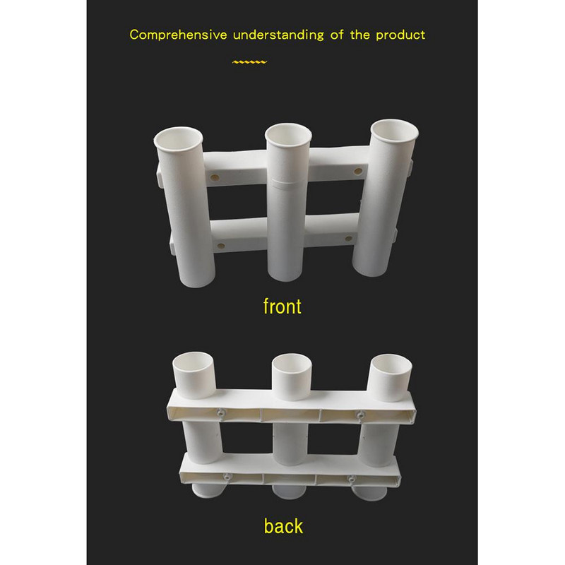 Meškerės laikiklio laikiklis su lizdais Vietą taupantis 3 vamzdžių jungties tvirtinimo kronšteinas sūraus vandens gėlo vandens didmeninei prekybai