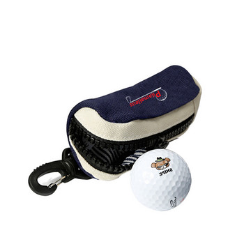 1 τεμ. Mini Golf Ball Bag Mini Portable Waist Pack Φερμουάρ Φορητή θήκη Αποθήκευσης 2 μπάλες Golf Waist Pouch Αδιάβροχο Carabiner