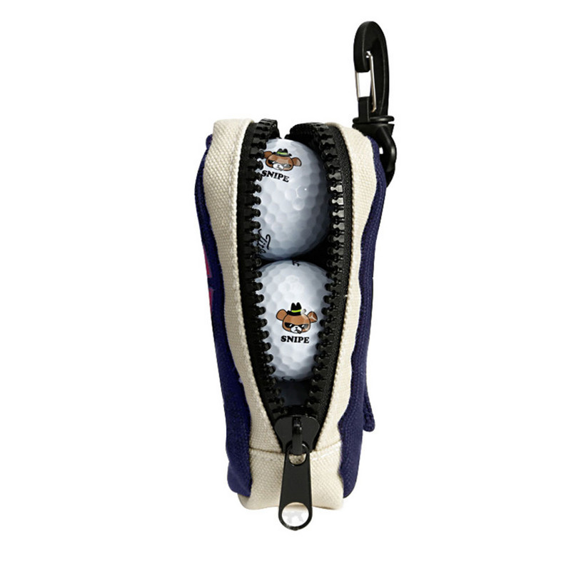 1 db minigolf labdatáska mini hordozható derékcsomag cipzár hordozható tartó tároló 2 labda golf deréktáska vízálló karabiner