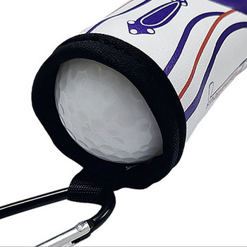 Τσάντα μίνι γκολφ με μπάλα PU Δερμάτινο φορητό μικρό πακέτο μέσης Καμουφλάζ μέσης κρεμαστό διπλό τσαντάκι με μπάλα Skull pouch bag με καραμπίνερ