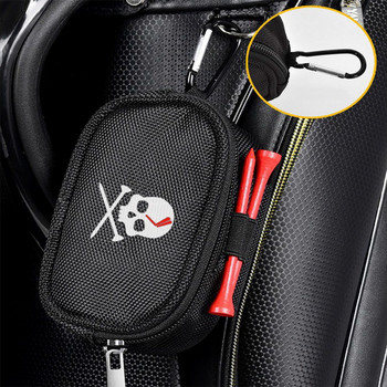 Μικρή τσάντα αποθήκευσης μπάλας γκολφ Τσάντα χειρός Nylon Skull Φορητό κλείσιμο με φερμουάρ με αποθήκευση καραμπίνερ 3 μπάλες γκολφ στη μέση