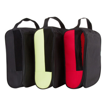 Чанта за обувки за голф Спортна чанта от три части с цип Преносима чанта за голф Издръжлива дишаща черна червена синя зелена консумативи за голф