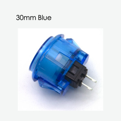 10 komada višebojnih prozirnih bez LED arkadnih 30 mm tipki za kopiranje SANWA OBSF-30 OBSC-30 za DIY Raspberry pi MAME PC Pandora igra