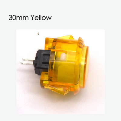 10 komada višebojnih prozirnih bez LED arkadnih 30 mm tipki za kopiranje SANWA OBSF-30 OBSC-30 za DIY Raspberry pi MAME PC Pandora igra