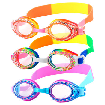 Нови водоустойчиви детски очила за плуване Карикатура във формата на сърце Устойчиви на UV замъгляване очила за обучение по плуване за деца Детски подаръци