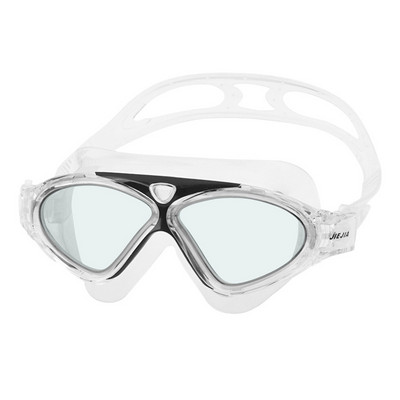 Didelio rėmo profesionalūs plaukimo akiniai suaugusiems Ausų kištukas, vandeniui atsparus ir nerasojantis HD plaukimo akiniai vyrams, moterims Baseino akiniai