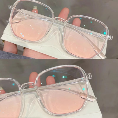 Naised Mehed Anti Blue Light Läbipaistvad Arvutiprillid Raam Ümarad prillid Blokeerivad Prillid Optilised prillid Prillid