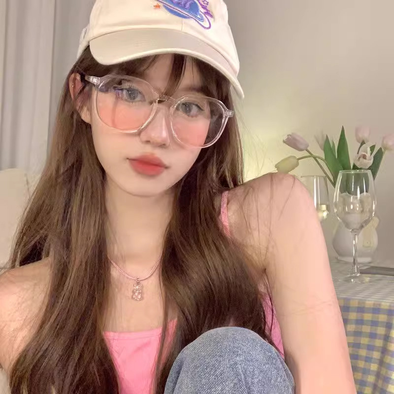 Naised Mehed Anti Blue Light Läbipaistvad Arvutiprillid Raam Ümarad prillid Blokeerivad Prillid Optilised prillid Prillid