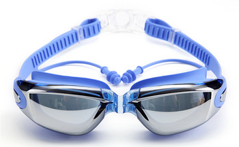 Γυαλιά κολύμβησης Myopia Swimming Pool and Professional Waterproof Earplug Swimming Water Formula Electroplating Glasses Diving