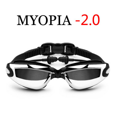 Γυαλιά κολύμβησης Myopia Swimming Pool and Professional Waterproof Earplug Swimming Water Formula Electroplating Glasses Diving