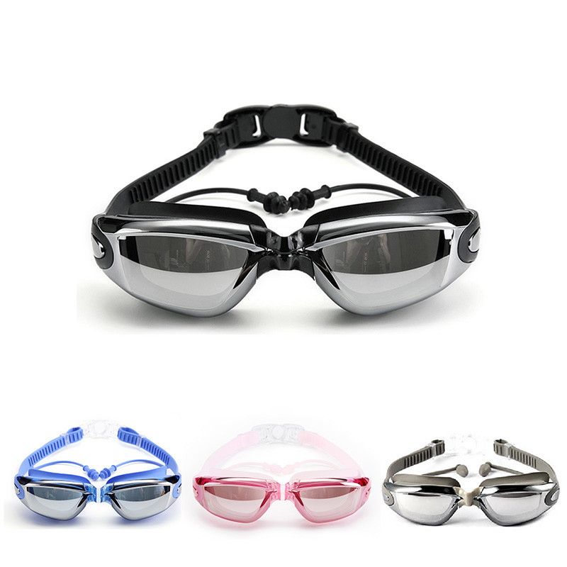 Γυαλιά κολύμβησης Myopia Swimming Pool and Professional Waterproof Earplug Swimming Water Formula Electroplating Glasses Diving