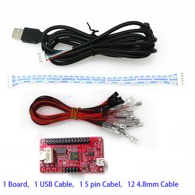Belaidis „Bluetooth Arcade Zero Delay“ USB plokštė vairasvirtės koduotuvas PCB „Sanwa Game Stick“ valdiklis IOS PS4 „Android 1“ valdymas „pasidaryk pats“