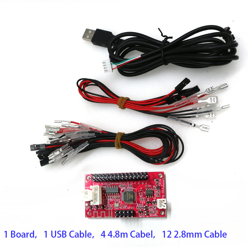 Belaidis „Bluetooth Arcade Zero Delay“ USB plokštė vairasvirtės koduotuvas PCB „Sanwa Game Stick“ valdiklis IOS PS4 „Android 1“ valdymas „pasidaryk pats“